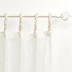 Kirkland's Home Curtains & Drapes-Oatmeal Braided 2-Pc. Curtain Panel Set, 108 In.