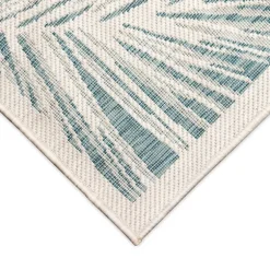 Kirkland's Home Outdoor Rugs-Ocean Blue Palm Leaves Outdoor Area Rug, 6X9