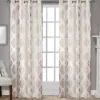 Kirkland's Home Curtains & Drapes-Off White Metallic Curtain Panel Set, 96 In.