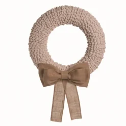 Kirkland's Home Wreaths-Off-White Foam Textured Wreath With Burlap Bow