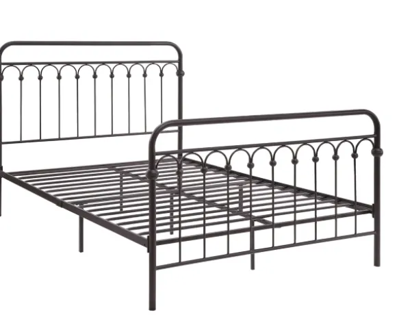 Kirkland's Home Beds & Headboards-Oil Rubbed Bronze Metal Platform Queen Bed
