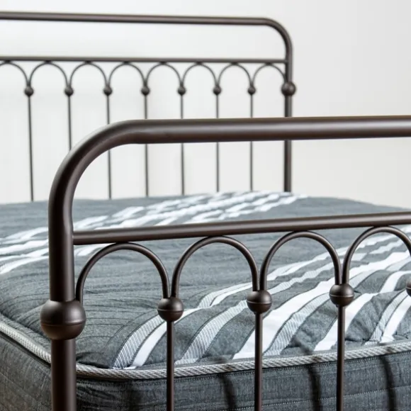 Kirkland's Home Beds & Headboards-Oil Rubbed Bronze Metal Platform Queen Bed