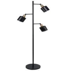 Kirkland's Home Floor Lamps-Oiled Bronze 3-Light Cage Tree Floor Lamp