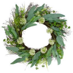 Kirkland's Home Wreaths-Olive Branch And Flower Buds Spiral Wreath