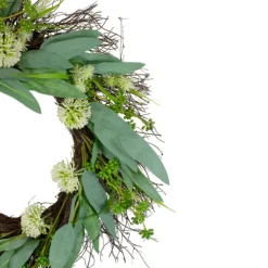 Kirkland's Home Wreaths-Olive Branch And Flower Buds Spiral Wreath