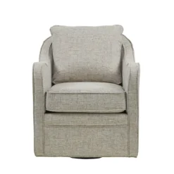 Kirkland's Home Accent Chairs-Olivia Oatmeal Swivel Accent Chair