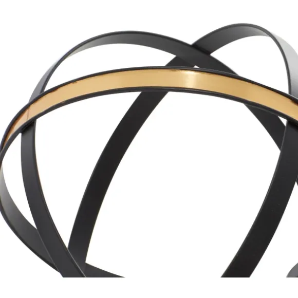 Kirkland's Home Statues & Figurines-Onyx And Gold 3-Pc. Orb Sculpture Set