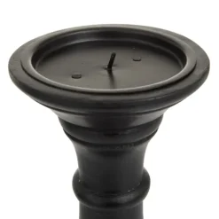 Kirkland's Home Candle Holders-Onyx Turned Wood 3-Pc. Candle Holder Set