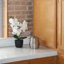 Kirkland's Home Arrangements & Greenery-Orchid Arrangement In Black Decorative Pot