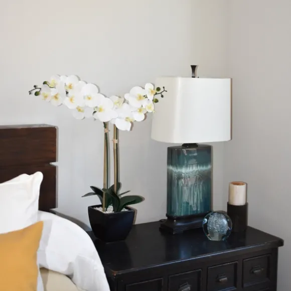 Kirkland's Home Arrangements & Greenery-Orchid Arrangement In Black Pot