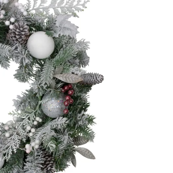Kirkland's Home Wreaths-Ornaments And Frosted Cedar Berries Wreath