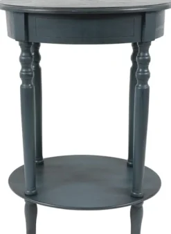 Kirkland's Home Accent & End Tables-Oval Antique Navy Accent Table