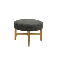 Kirkland's Home Benches & Ottomans-Oval Upholstered Welt Edge Ottoman
