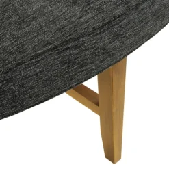 Kirkland's Home Benches & Ottomans-Oval Upholstered Welt Edge Ottoman