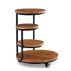 Kirkland's Home Accent & End Tables-Overlapping Acacia Wood Side Table