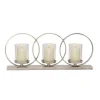 Kirkland's Home Candle Holders-Overlapping Halo Hurricane Candle Runner