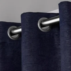 Kirkland's Home Curtains & Drapes-Oxford Navy Thermal Curtain Panel Set, 108 In.