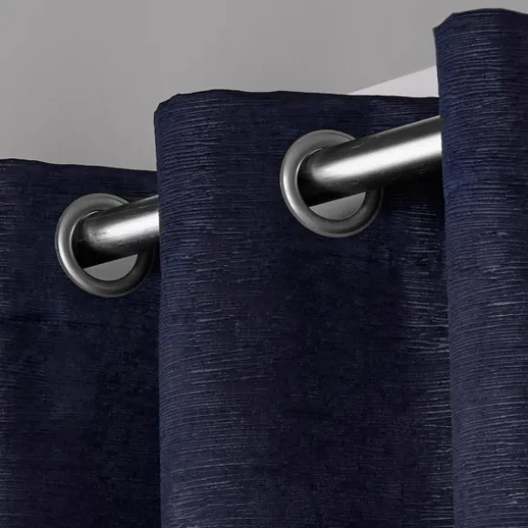 Kirkland's Home Curtains & Drapes-Oxford Navy Thermal Curtain Panel Set, 108 In.