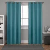 Kirkland's Home Curtains & Drapes-Oxford Teal Thermal Curtain Panel Set, 84 In.