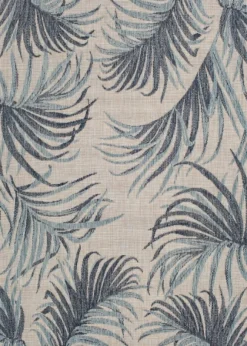 Kirkland's Home Outdoor Rugs-Palm Fronds Lava Indoor/Outdoor Area Rug, 5X7