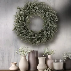 Kirkland's Home Wreaths-Parvafolia Eucalyptus Spiral Wreath