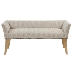 Kirkland's Home Benches & Ottomans-Patterned Short Wingback Upholstered Bench