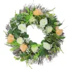 Kirkland's Home Wreaths-Peachy Roses And Baby'S Breath Wreath
