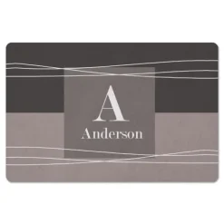 Kirkland's Home Kitchen & Floor Mats-Personalized Gray Waters Monogram Floor Mat