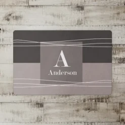 Kirkland's Home Kitchen & Floor Mats-Personalized Gray Waters Monogram Floor Mat