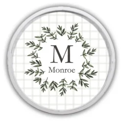 Kirkland's Home Monogram Wall Decor-Personalized Monogram Leafy Frame Plaque