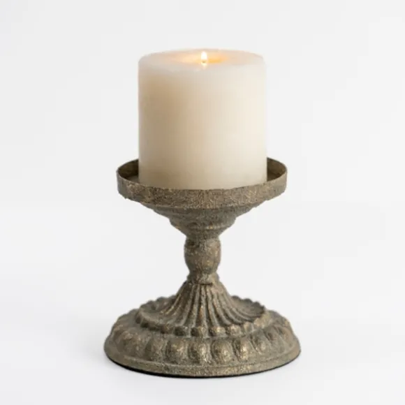 Kirkland's Home Candle Holders-Petina Metal Pillar Candle Holder, 6 In.