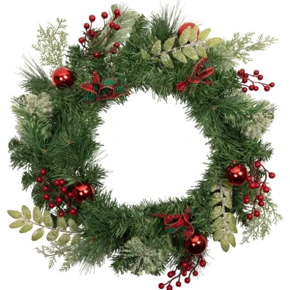 Kirkland's Home Wreaths-Pine And Berry Christmas Wreath, 24 In.