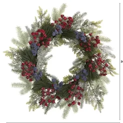 Kirkland's Home Wreaths-Pine And Cedar Branches With Berries Wreath