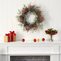 Kirkland's Home Wreaths-Pine And Cedar Branches With Berries Wreath