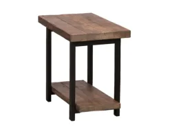 Kirkland's Home Accent & End Tables-Pine Wood And Metal Accent Table