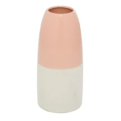 Kirkland's Home Vases-Pink And White Ceramic Vase, 11 In.