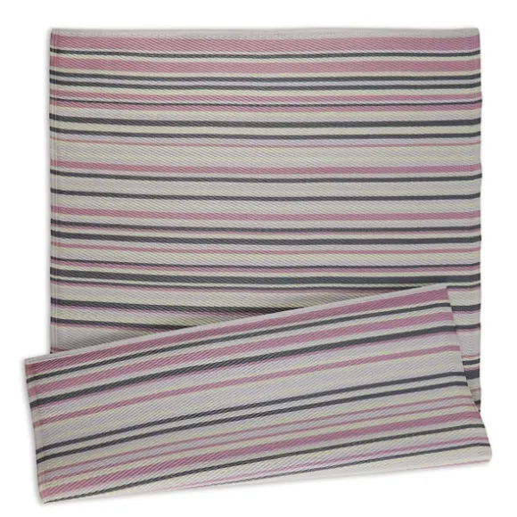 Kirkland's Home Outdoor Rugs-Pink Barcode Stripe Outdoor Area Rug, 4X6