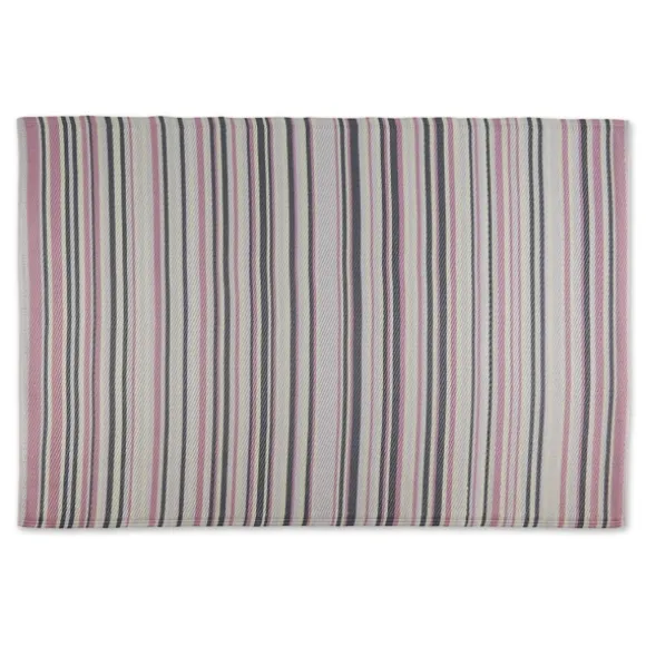 Kirkland's Home Outdoor Rugs-Pink Barcode Stripe Outdoor Area Rug, 4X6