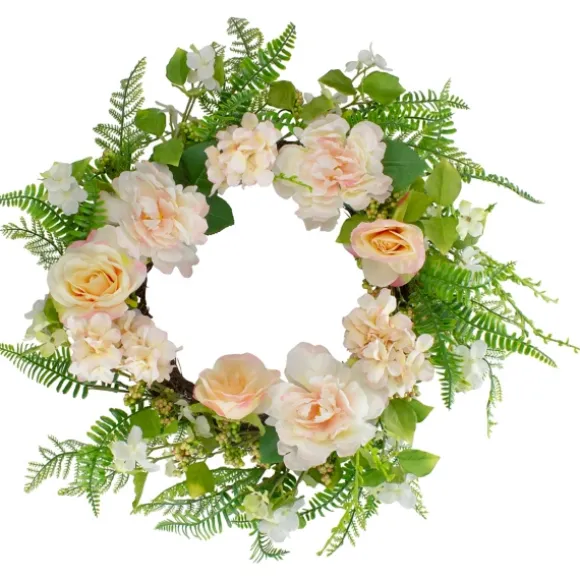 Kirkland's Home Wreaths-Pink Roses, Hydrangeas, And Peonies Wreath