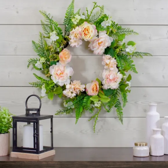 Kirkland's Home Wreaths-Pink Roses, Hydrangeas, And Peonies Wreath