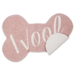 Kirkland's Home Kitchen & Floor Mats-Pink Woof Bone Pet Bowl Mat