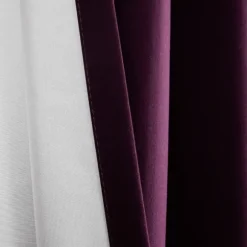 Kirkland's Home Curtains & Drapes-Plum Absolute Blackout Curtain Panel Set, 84 In.