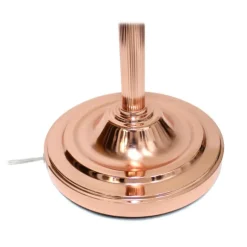 Kirkland's Home Floor Lamps-Polished Rose Gold And White Reading Arm Torchiere