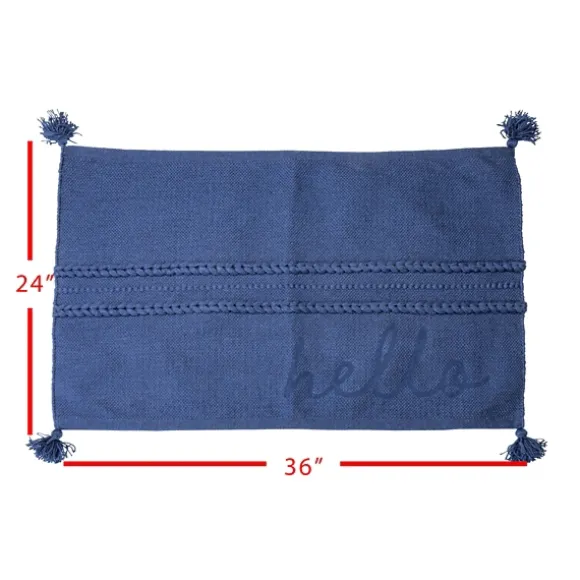 Kirkland's Home Outdoor Rugs-Polyester Cross Stripe Outdoor Area Rug