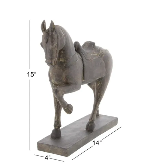 Kirkland's Home Statues & Figurines-Polystone Prancing Horse Statue