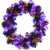 Kirkland's Home Wreaths-Pre-Lit Purple Fiber Optics Halloween Wreaths