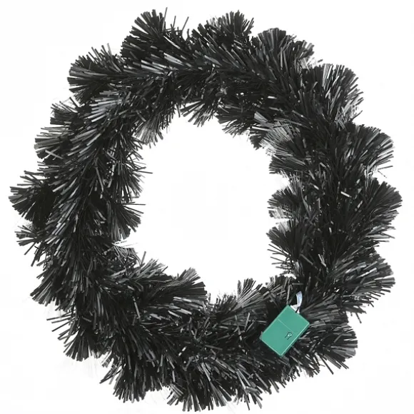 Kirkland's Home Wreaths-Pre-Lit Purple Fiber Optics Halloween Wreaths