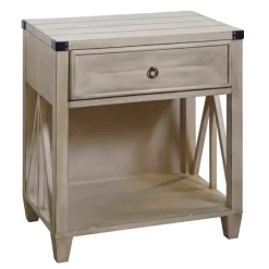 Kirkland's Home Accent & End Tables-Prescott Pine Wood Slatted Side Table