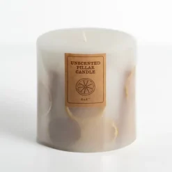 Kirkland's Home Candles-Pressed Citrus Unscented Pillar Candle, 4 In.