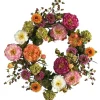Kirkland's Home Wreaths-Pretty Peony Garden Mix Wreath